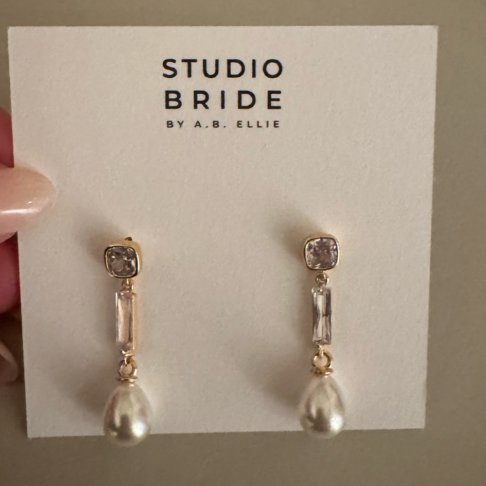 Gold and Silver Pearl Earrings